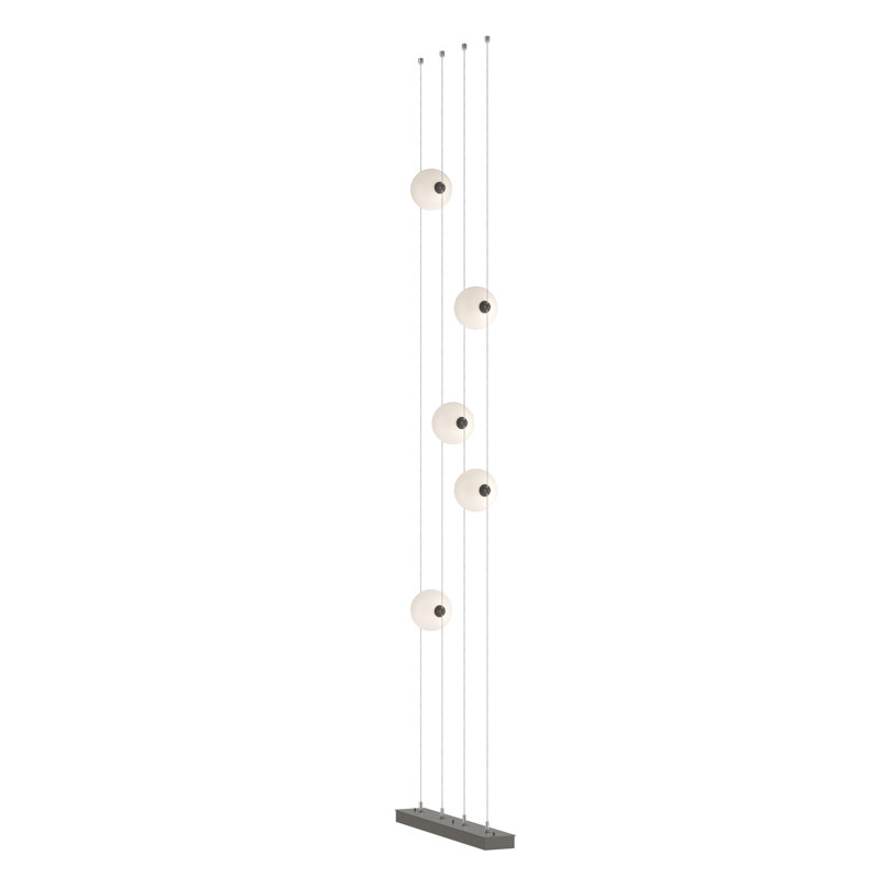 Abacus 240" LED Novelty Floor Lamp, Opal Glass, Dark Smoke