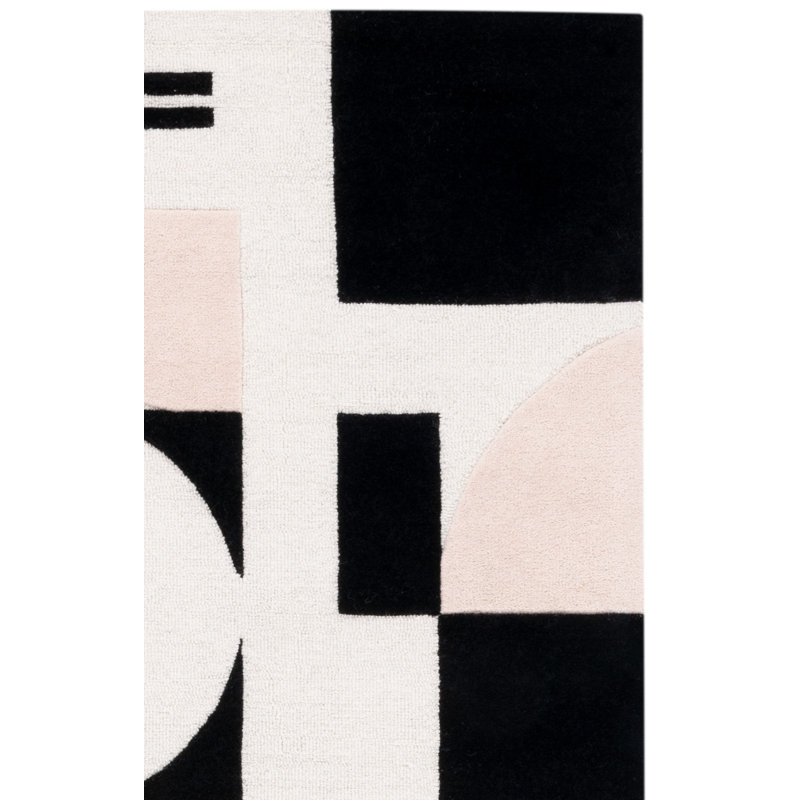 Tapis rosé / noir Felipe, Rectangle 9 pi x 12 pi