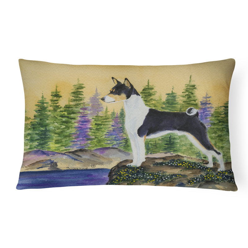 Basenji Outdoor Reversible Throw Pillow