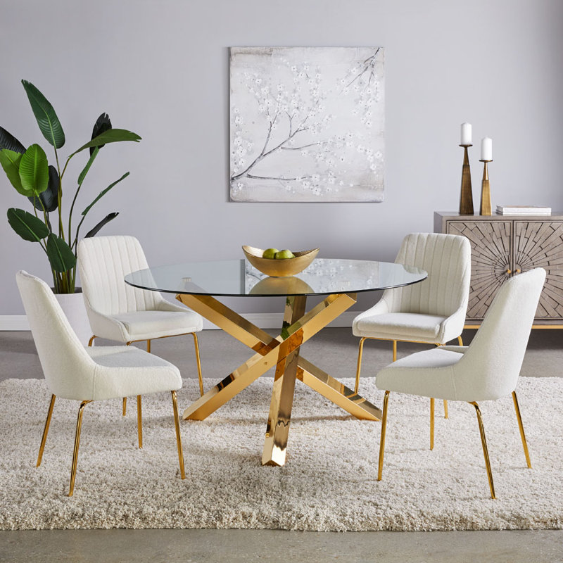 Haffey Stanberry 30" Counter Height Dining Table, Gold