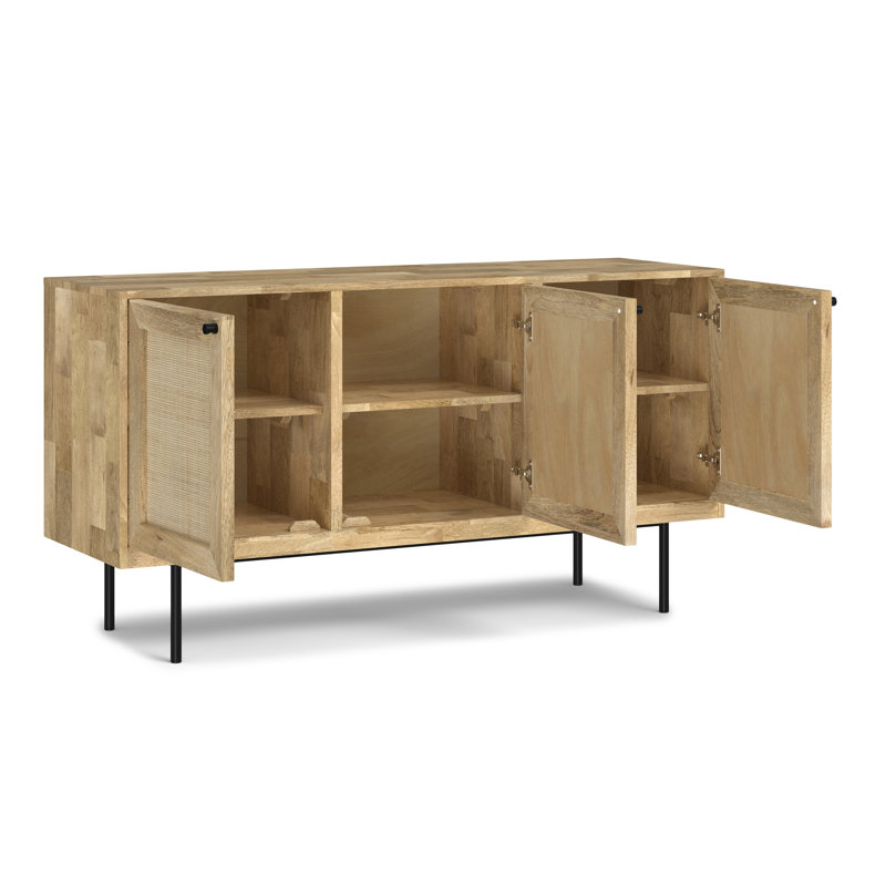 Reeves SOLID MANGO WOOD Sideboard Buffet in Natural