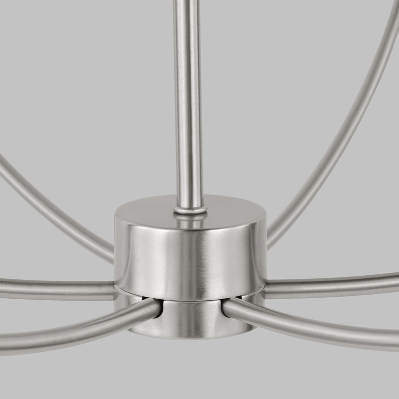 Kendrey 9-Light Chandelier, Nickel brossé