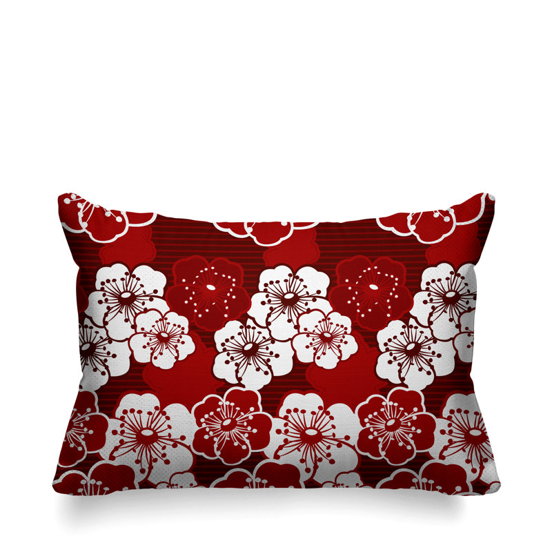 Gale Outdoor Reversible Throw Pillow, Red