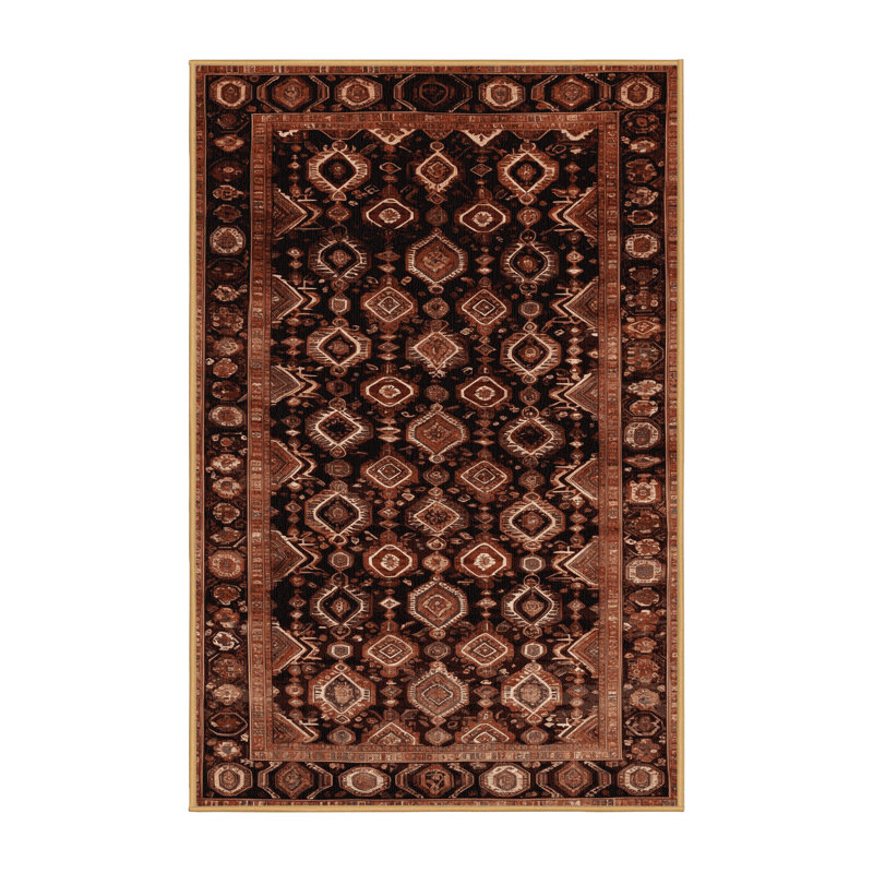 Tapis brun lavable à la machine, Tapis de couloir 2 pi x 5 pi