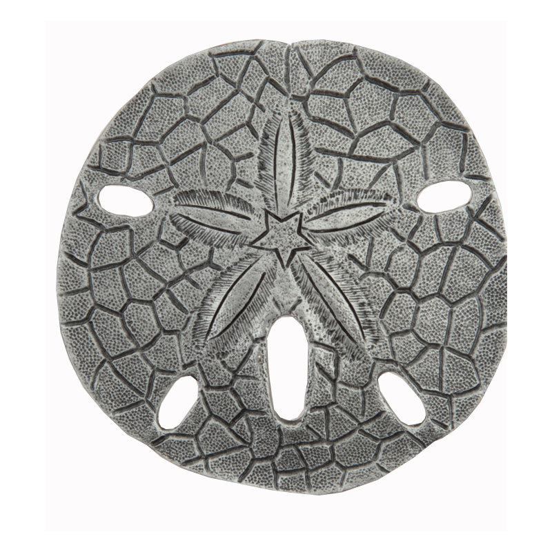 Poignée d'armoire Sand Dollar, Étain antique