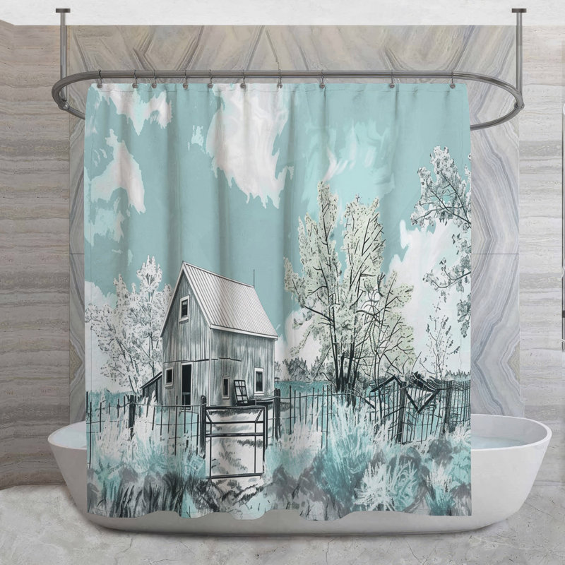 Rideau de douche Farmhouse, H 84 po x l 70 po