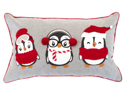 Amuri Abstract GREY/RED Rectangle Throw Cushion