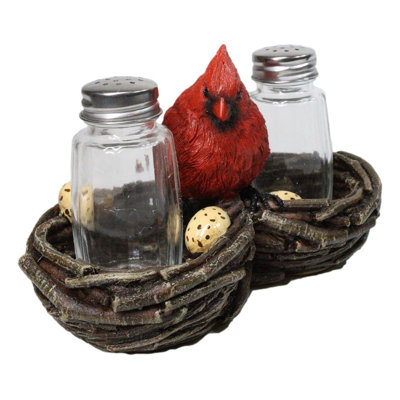 Figurine de table en forme de nid de cardinal