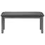 Banc rembourré gris de 42 po pour salle à manger - style transitionnel, bois massif, coussin en mousse épaisse, gris, transitionnel, coussin
