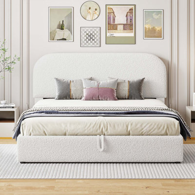 Lit plateforme tapissier Teddy
