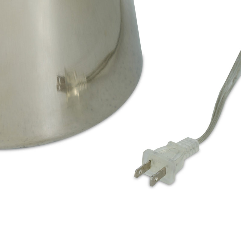 Romani Desk Table Lamp Single, Steel, Nickel, Nickel