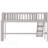 Gray Twin Size Low Loft Bed With Vertical And Movable Slide In - Bedroom Wonder-1764825651-1764825650