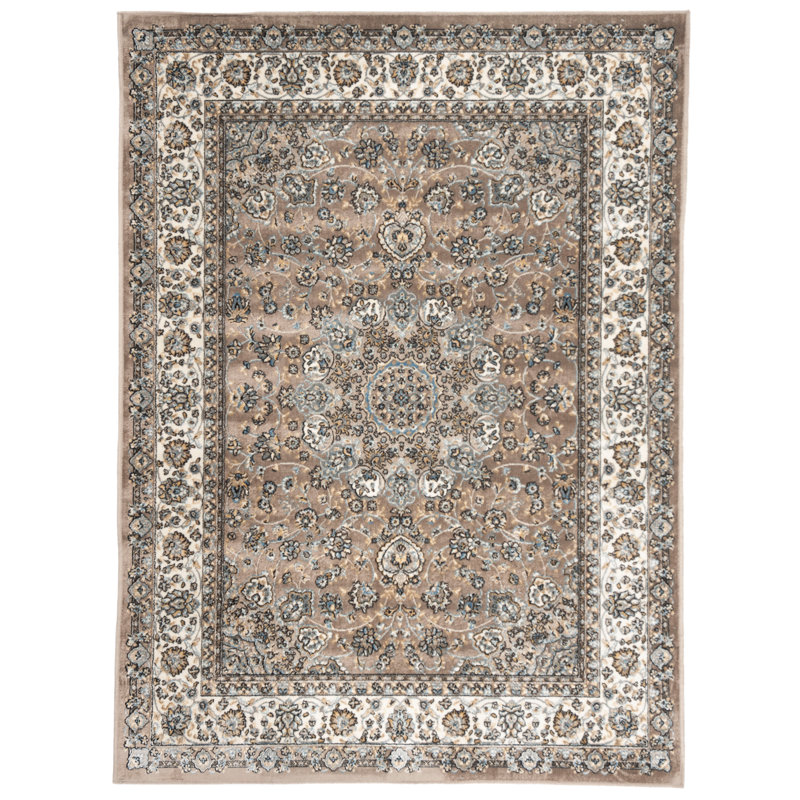 Carolus Viscose Pile Oriental Rug, Rectangle 3'3" x 4'7"