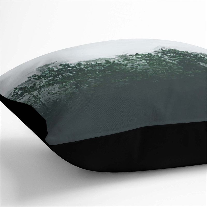Square Throw Cushion, Black, 40cm H x 40cm W x 15cm D