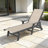 All-Weather HDPE & PVC-coated polyester Patio Chaise Lounge Chair with Arms, 5-Position Adjustable Backrest, Wheels & Built-In Cup Holder-690926507