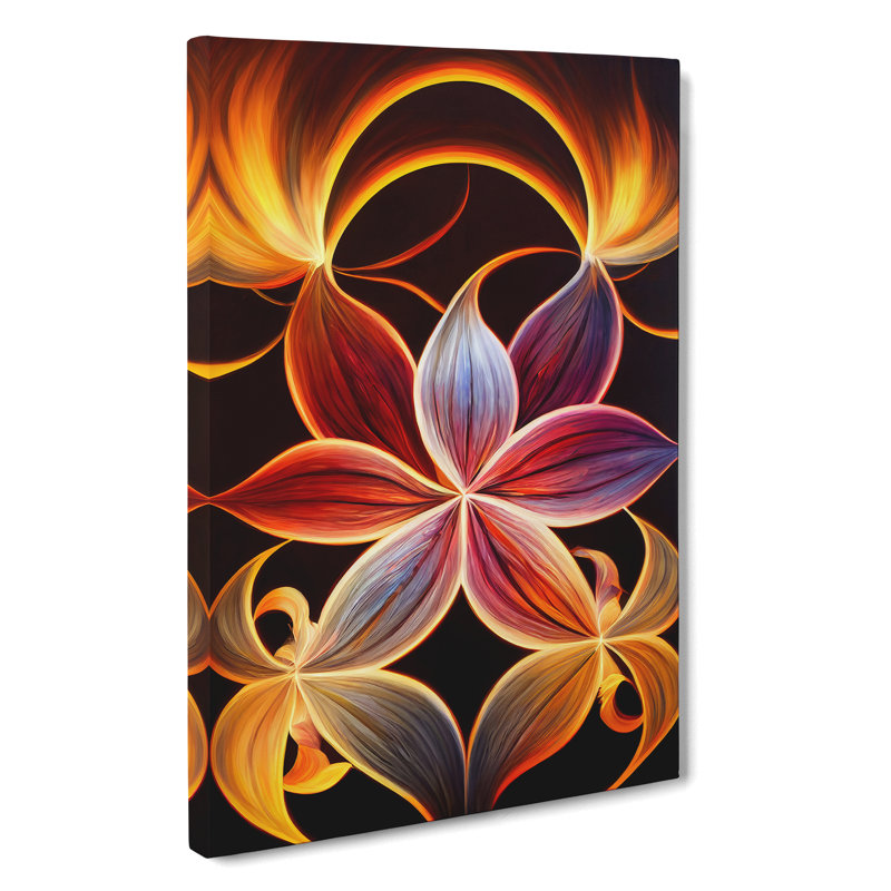 An Eccentric Flower Abstract - Wrapped Canvas, 60cm H x 40cm W x 3cm D