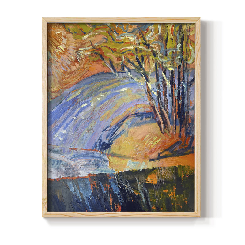 Cadmium Winter Solstice III Framed Print - Solid Wood, Natural, 15'' H x 12'' W