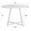 Ensemble de salle à manger 3 pièces, table à manger à tréteaux et 2 fauteuils bouclés-137787910