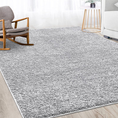 Tapis à poil long uni antidérapant antidérapant