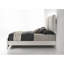Très grand lit oriental avec éclairage à DEL, aspect gris et blanc, tête de lit confortable, structure, sommier perlé requis, rembourrage luxueux, structure stable, essentiel-139514052