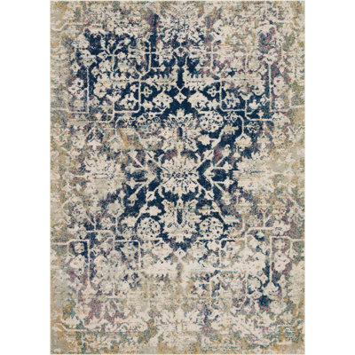 Tapis oriental beige / bleu Dreya