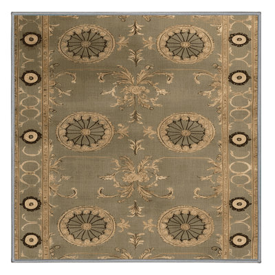 Machine Washable French Brown Area Rug