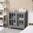 Sideboard Buffet, Storage Cabinet, Gray Cabinet