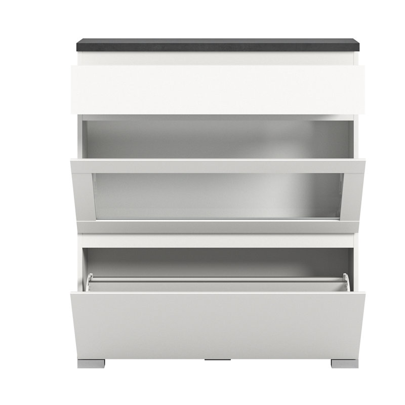 Shoelove Shoe Cabinet, Black/White