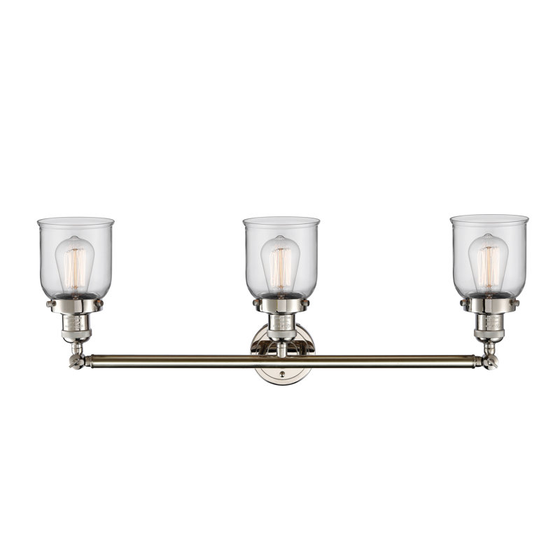 Aponte 3 - Light Dimmable Vanity Light, 60 Watt Vintage Incandescent Bulb, Clear, Antique Copper