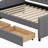 Upholstered daybed with Two Drawers, Wood Slat Support, Full