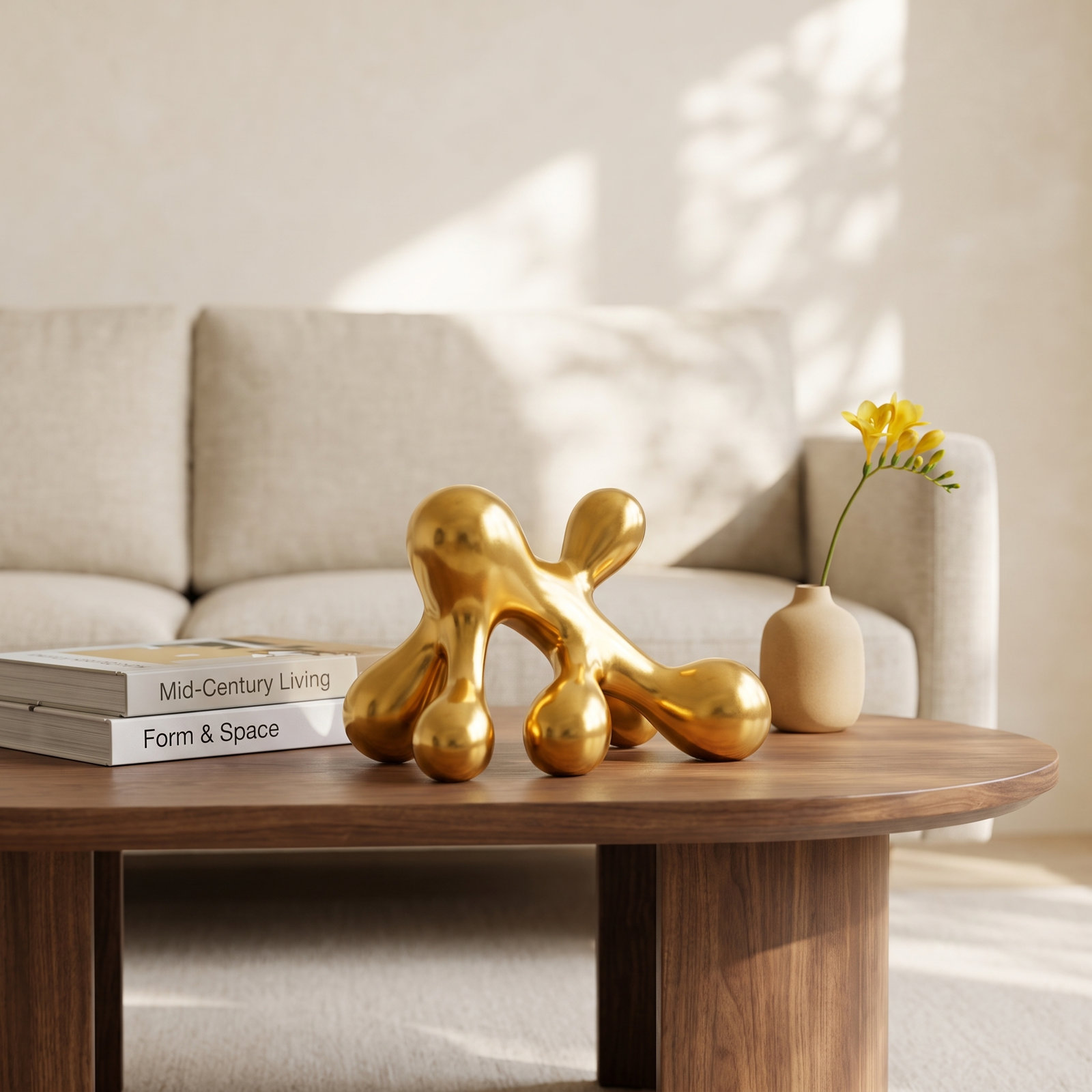 Denn Ceramic Sculpture, Gold