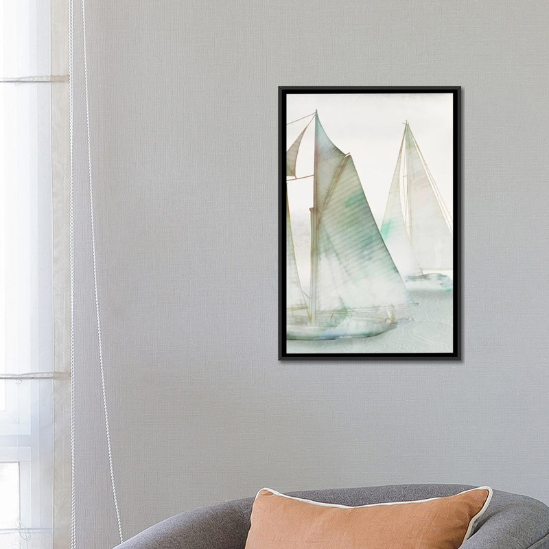 «Glide III», reproduction sur toile, H 26 po x l 18 po x P 1,5 po, Toile avec cadre noir, Pas de tapis