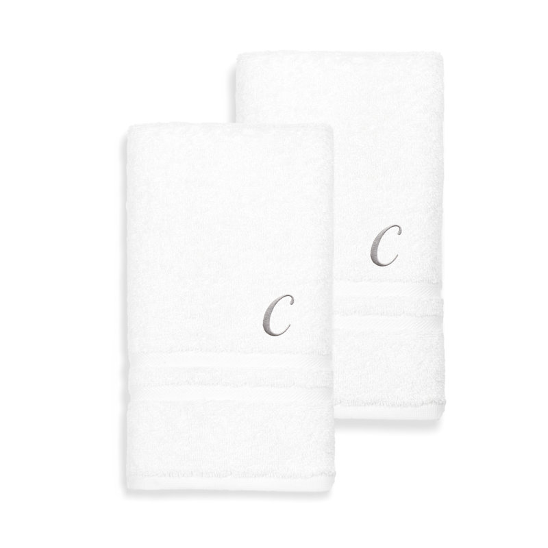 Denzi 100% Cotton Hand Towel, C, White