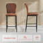 Modern Velvet/Suede Upholstered Bar Stool Diamond-Tufted, Armless Counter Height Stool with Sturdy Metal Legs (Set of 2/4)-1642043365-1642043366