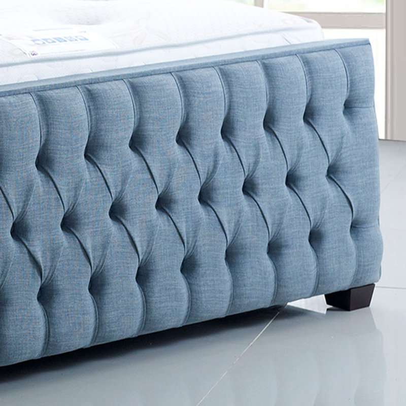 Tanaka Upholstered Bed Frame, Sky Plush, Single (3')