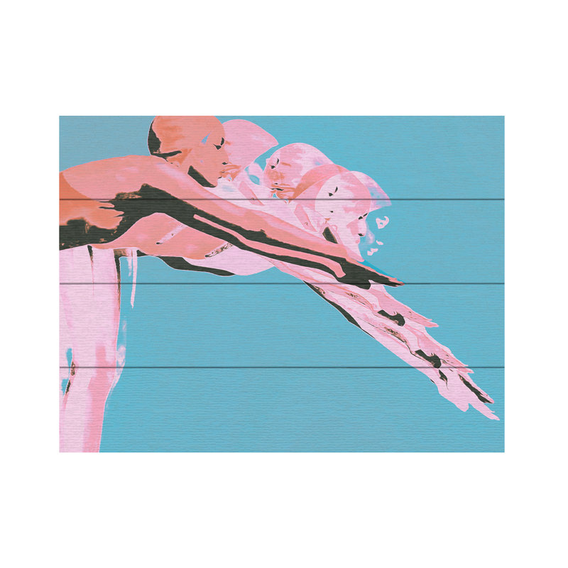 Baard Martinussen  Dive 1 Wood Slat Art, H 12 po x l 16 po