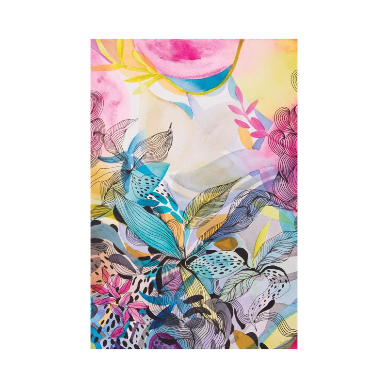 The Sea Garden by Helen Wells - Wrapped Canvas Painting, 30.48cm H x 20.32cm W x 1.91cm D