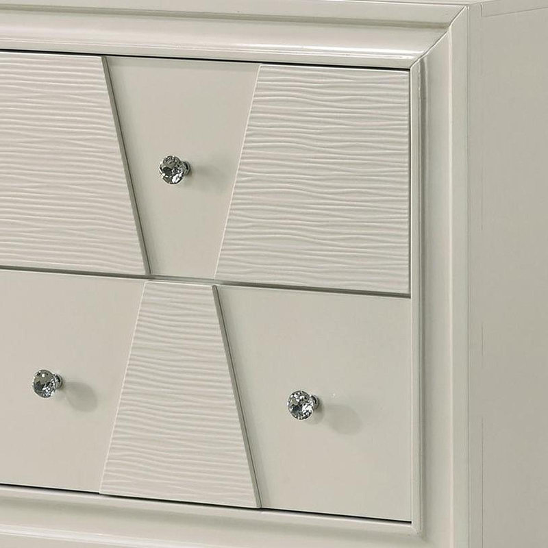 Mobilier de chambre à coucher avec pattes trapézoïdales texturées et table de chevet anglaise