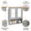 Shrewsbury Grey Bathroom Mirror Cabinet-90861568
