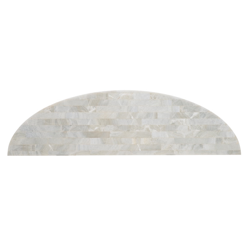 Corrina Gold and White Stone Console Table