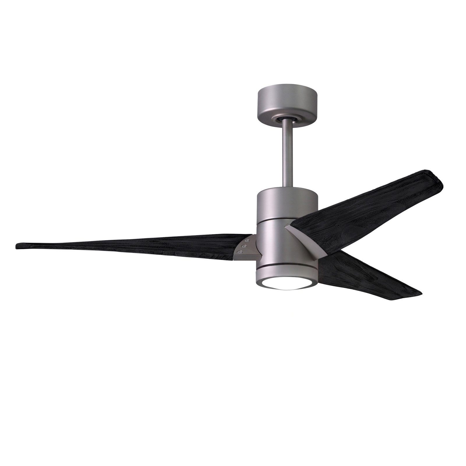 3 Blade Ceiling Fan with LED Light Kit, Brushed Nickel/Walnut, Matte Black, 60"