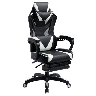 Gaming Chair High Back Ergonomic Racing Computer Desk With Comfortable Lumbar Support And Headrest Gamer Height Adjustable