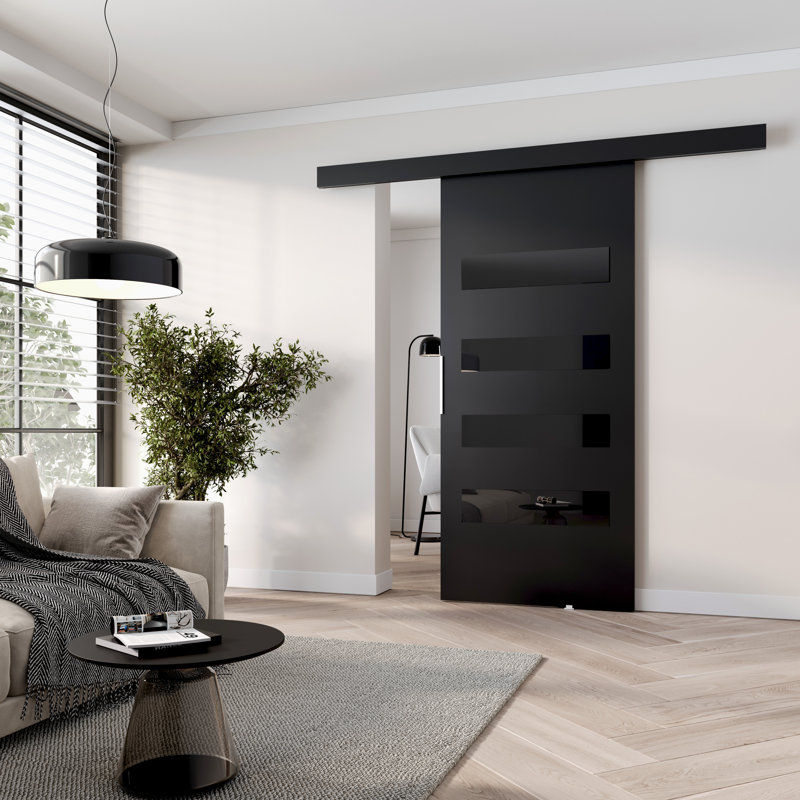 Sliding Door Prim F, Interior Door, Black, 96cm x 205cm