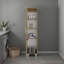 Armoire de rangement pour salle de lavage avec tablettes fixes, chêne naturel-91900082