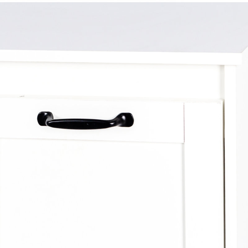 Armoire de buanderie avec sections divisées - Simplifiez le processus de tri Blanc grande capacité 2 sacs de doublure détachables pour garder votre chambre propre faite de matériaux et de panneaux de particules