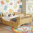 Full Size Wood Platform Bed For Kids, Wood Low Profile Full Bed With Rails For Girls And Boys, Natural-1247911037-1247911026