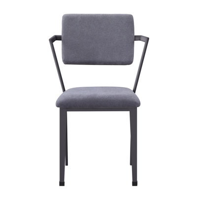 Grey Open Back Upholstered Office Chair
