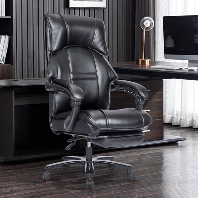 Grande et grande chaise de bureau à assise large pour personnes lourdes