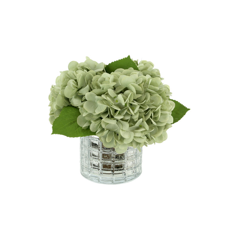 Arrangement floral d'hortensia Carruth dans un vase, Vert écume de mer