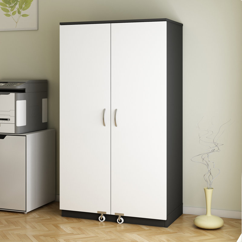 Armoire polyvalente, Blanc/Noir